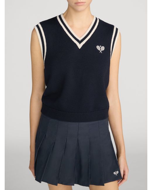 FRAME Blue The Tennis Vest