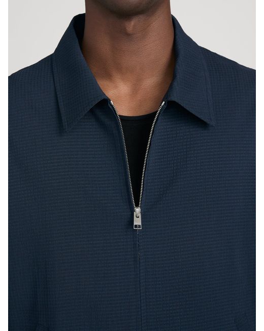 FRAME Blue Seersucker Blouson for men