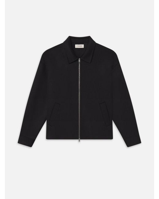 FRAME Black Double Face Wool Jacket for men