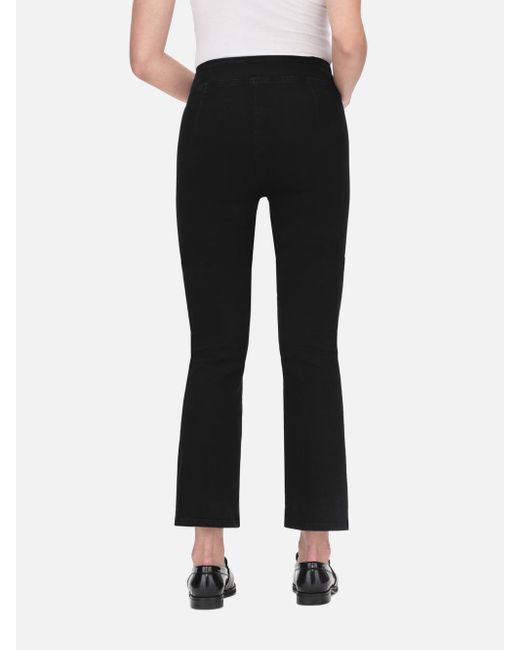 Frame Jet Set FRAME Jet Set Crop Mini Boot Jeans in Black | Lyst