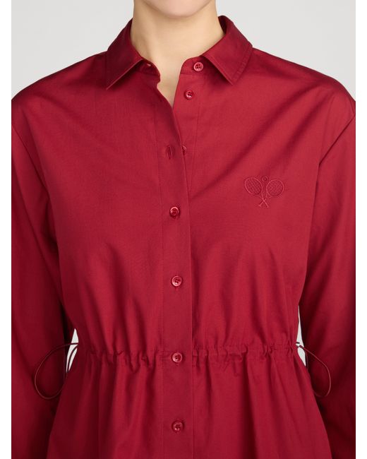 FRAME Red The Tennis Shirt Dress