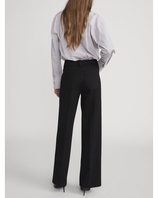 FRAME Black The Slim Palazzo Trouser