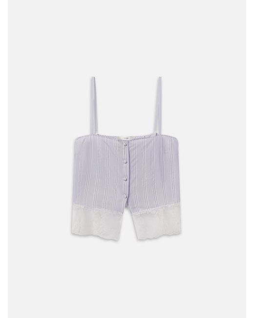 FRAME White The Stripe Lace Cami