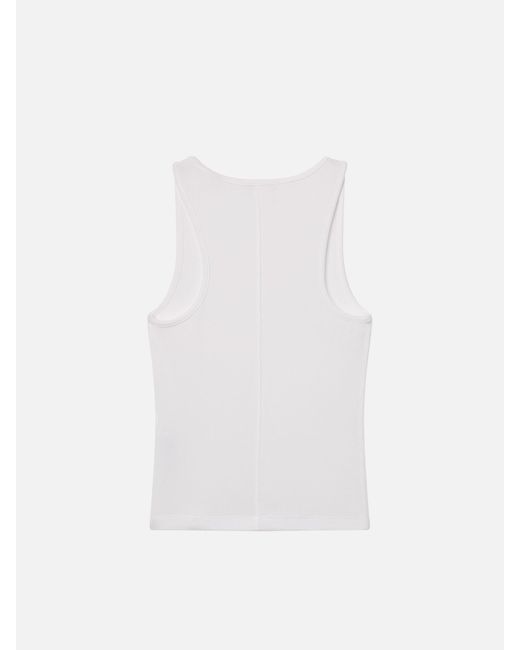 FRAME White Rib Scoop Neck Tank