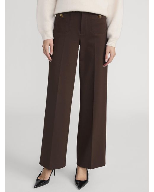 FRAME Brown The Slim Palazzo Trouser