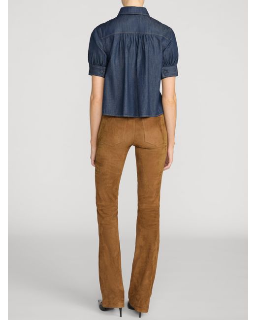 FRAME Blue The Poise Top