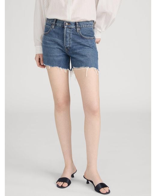 FRAME Blue The Long Hang Short