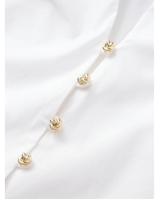 FRAME White The Dramatic Sleeve Blouse