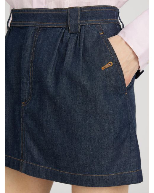 FRAME Blue The Denim Utility Skirt