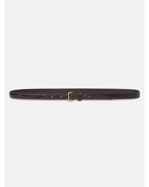 FRAME White The Petite Square Buckle Belt