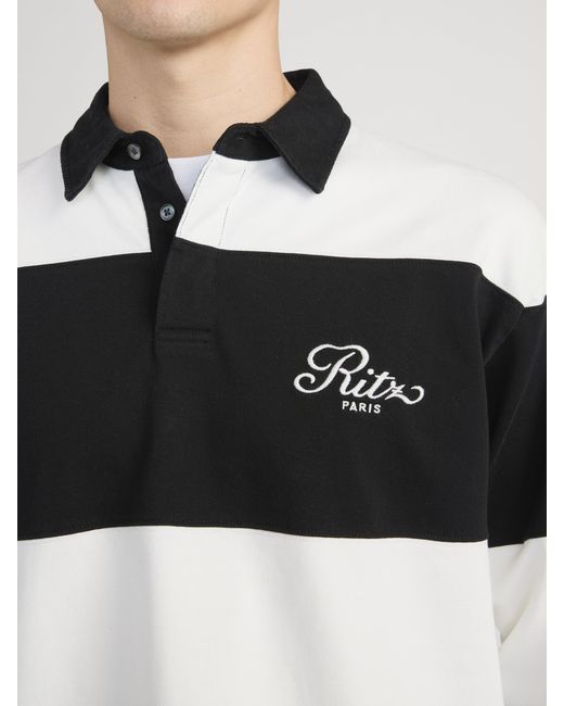 FRAME Black Ritz Rugby Polo Shirt for men