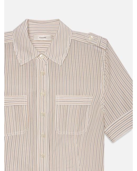 FRAME White The Stripe Utility Shirt