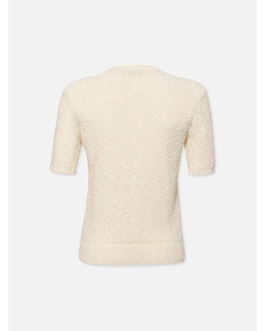 FRAME White Patch Pocket Short Sleeve Sweater