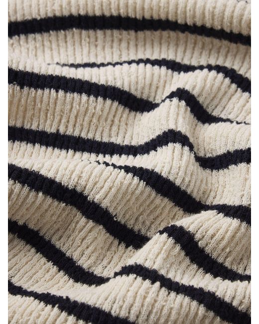 FRAME White The Striped Knit Tee