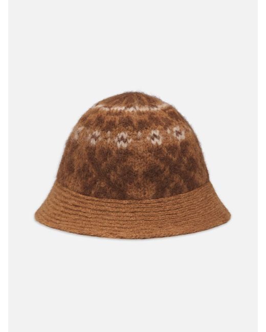 FRAME Brown The Fair Isle Bucket Hat