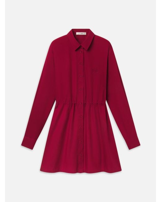 FRAME Red The Tennis Shirt Dress