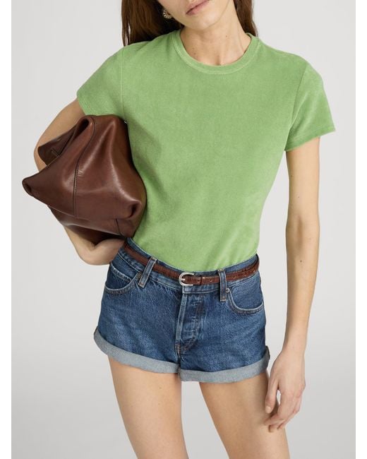 FRAME Green The Terry Baby Tee