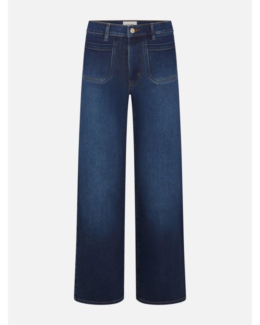 FRAME Blue Le Pixie Slim Palazzo Modernist Pocket