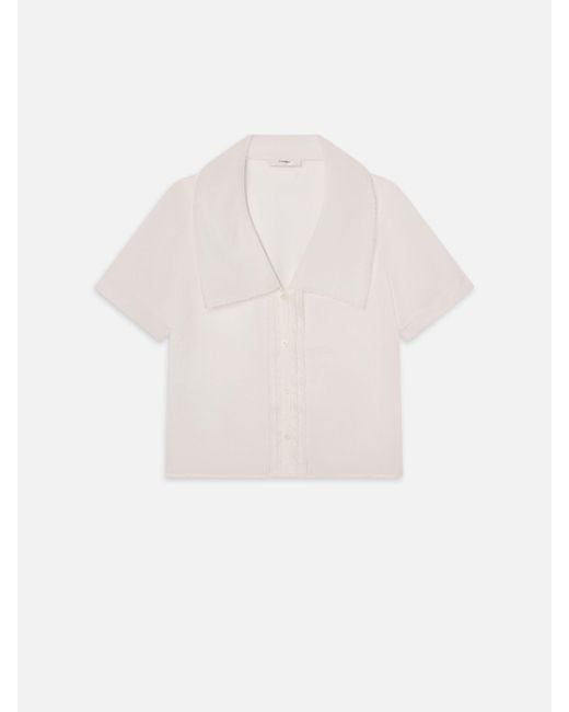FRAME White The Scallop Sailor Blouse