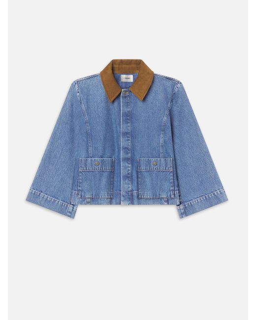 FRAME Blue The Mini Denim Swing Jacket