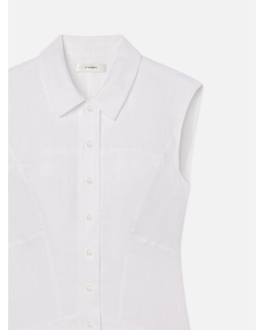 FRAME White The Linen Day Dress