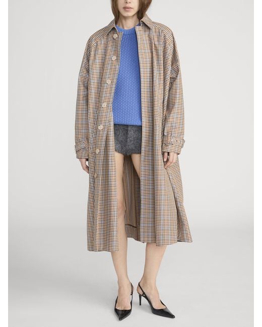 FRAME Natural The Plaid Mac Coat