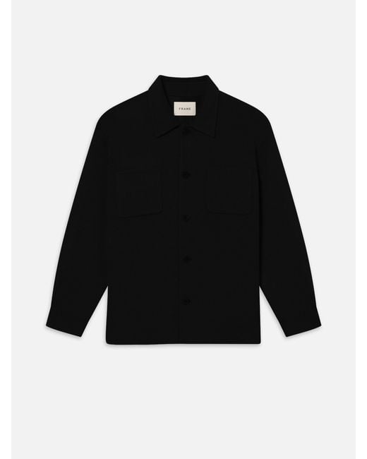 FRAME Black Double Face Wool Trucker for men