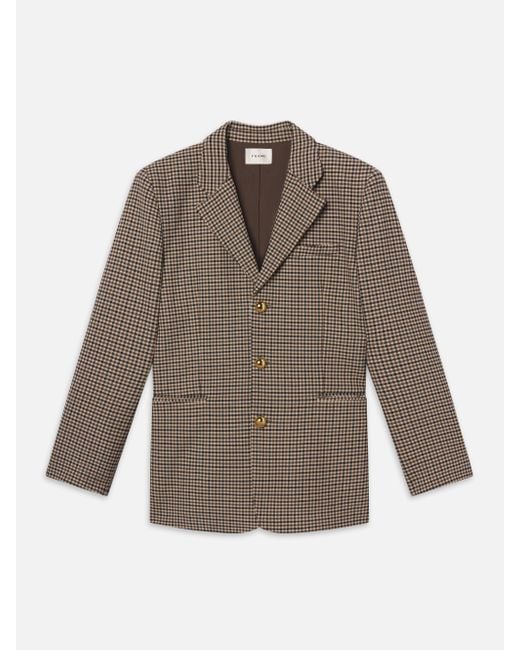 FRAME Brown The Houndstooth Blazer