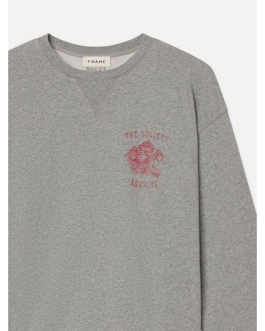 FRAME Gray The Society Archive Vintage Sweatshirt for men