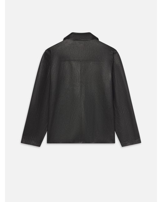 FRAME Black Leather Jacket for men