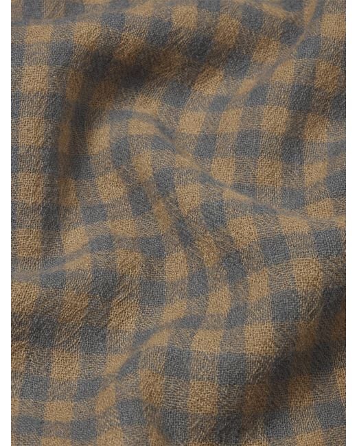 FRAME Natural Light Wool Plaid Shirt for men