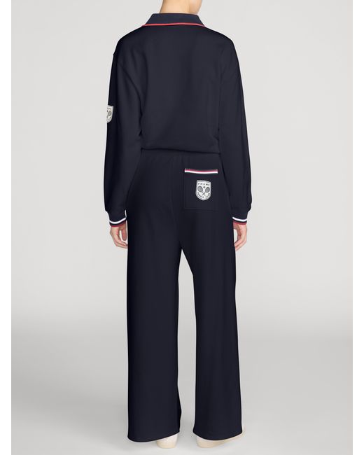 FRAME Blue The Tennis Wide Leg Sweatpant