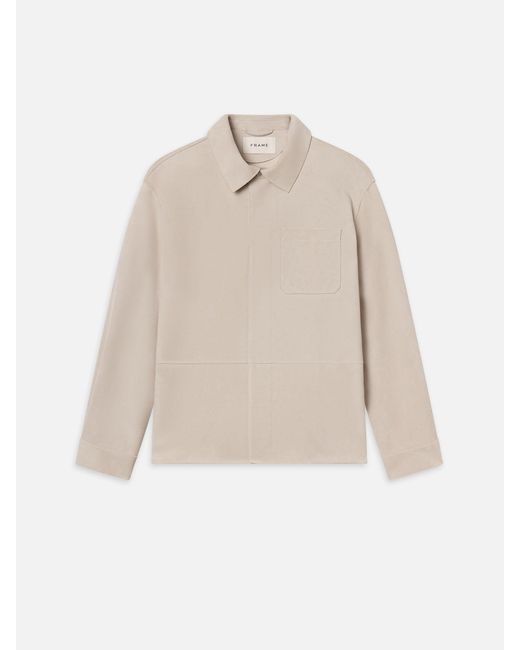FRAME Natural Suede Overshirt for men