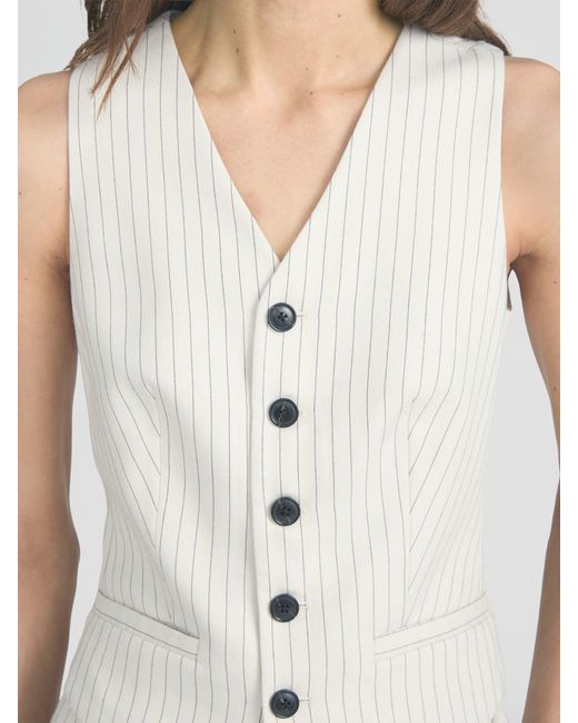 FRAME White The Pinstripe Avenue Vest