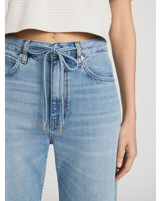 FRAME Blue The Off Duty Drawstring Bow