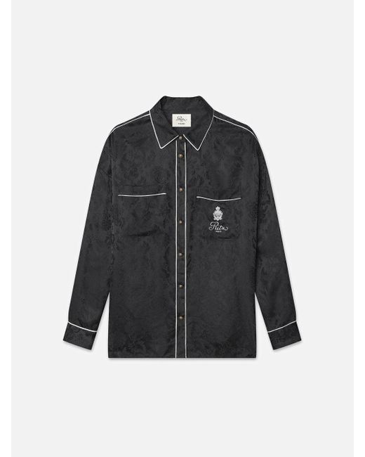 FRAME Black Ritz Pajama Shirt