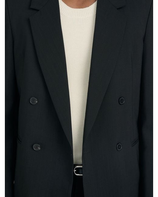 FRAME Black Tropical Wool Unlined Blazer for men