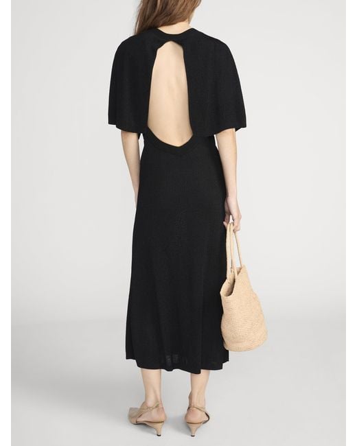 FRAME Black The Flounce Dress