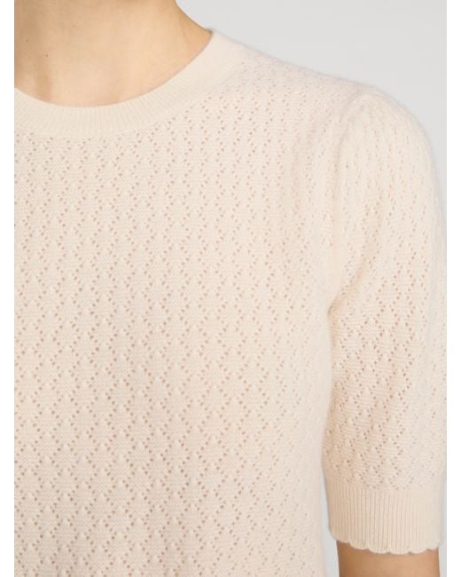 FRAME White The Gathered Honeycomb Sweater