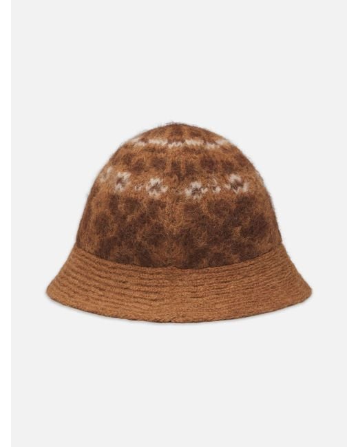 FRAME Brown The Fair Isle Bucket Hat