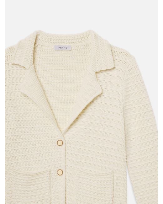 FRAME White The Crochet Blazer