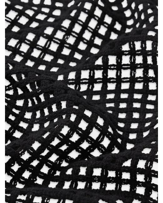 FRAME Black The Crochet Top