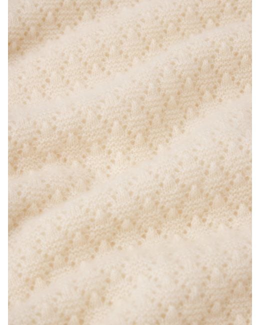 FRAME White The Gathered Honeycomb Sweater