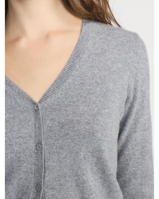 FRAME Gray The Cashmere V Cardi