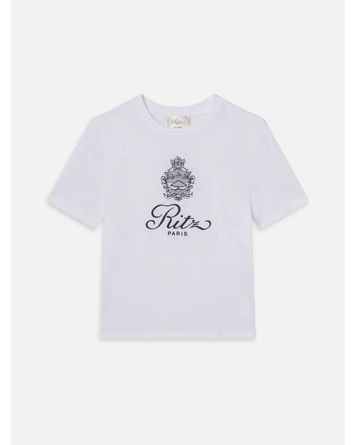 FRAME Blue Ritz Solid Baby Tee