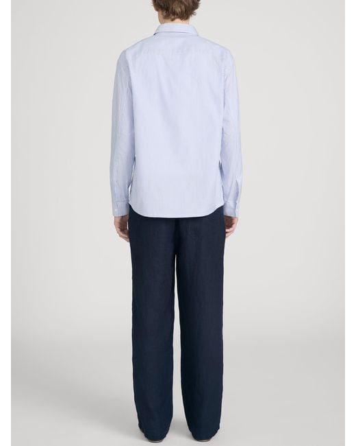 FRAME Blue Drawstring Linen Pants for men
