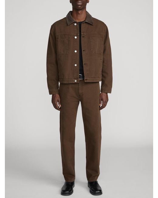 FRAME Brown Canvas Utility Jacket for men