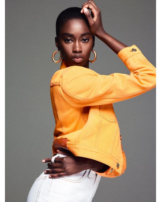 FRAME Yellow The Tailored Denim Jacket