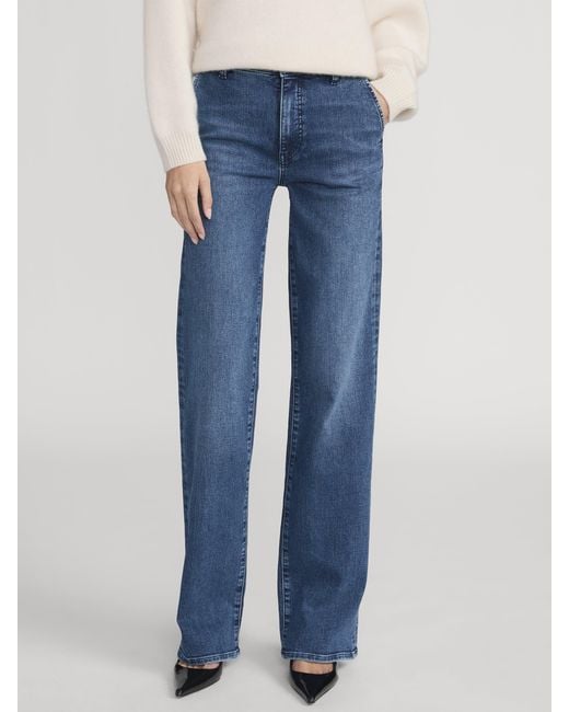 FRAME Blue The Straight Trouser