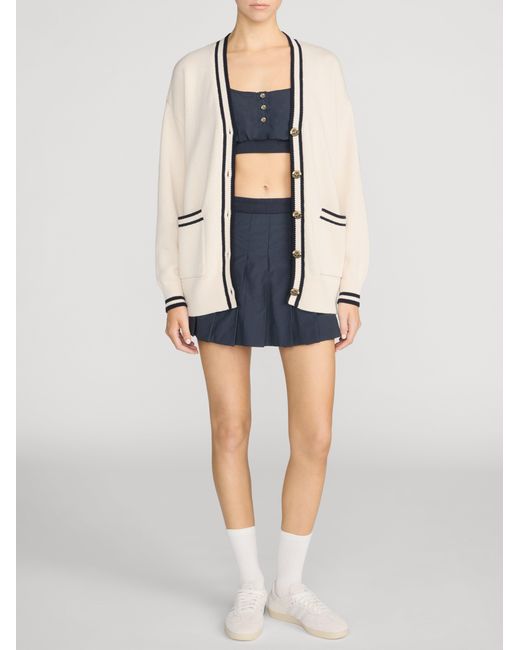 FRAME Natural The Tennis Oversized Cardigan